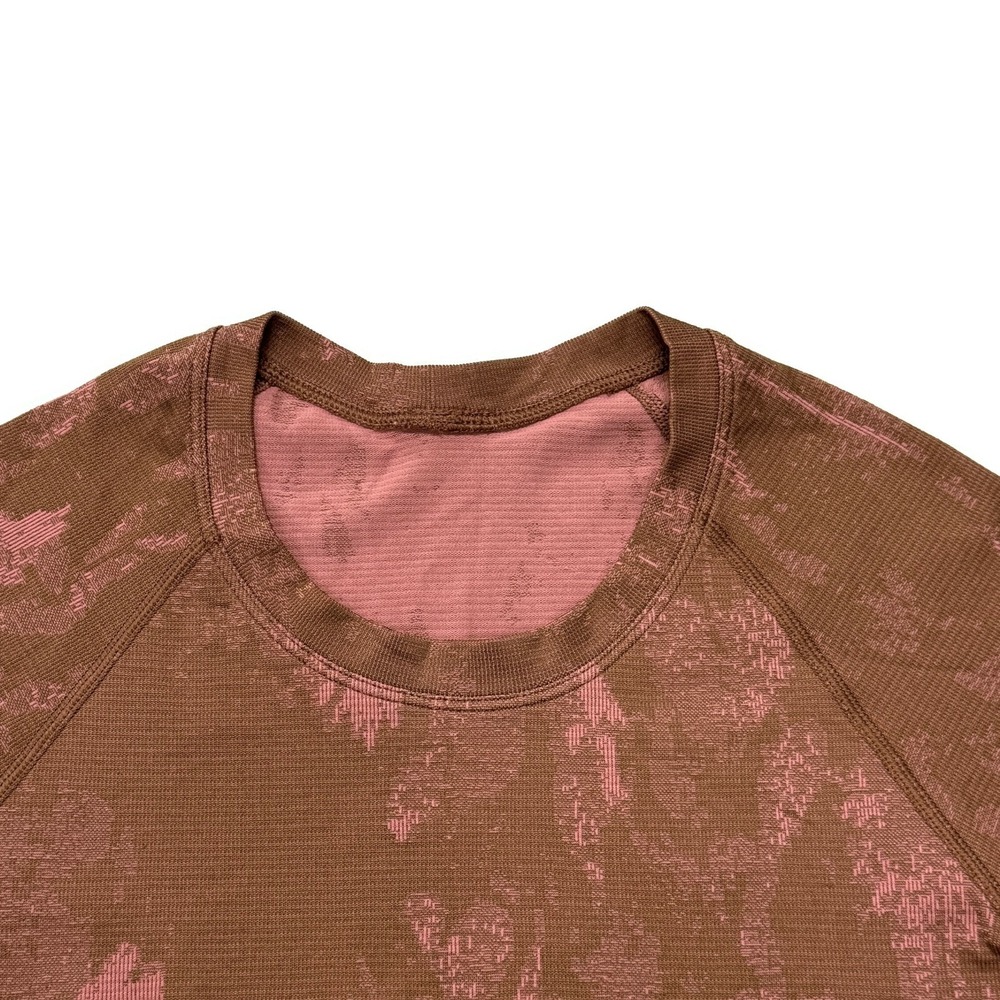 Lululemon Swiftly Tech Short Sleeve 2.0 T-Shirt Brown Pink Brier Rose 6 Floral - Picture 3 of 6
